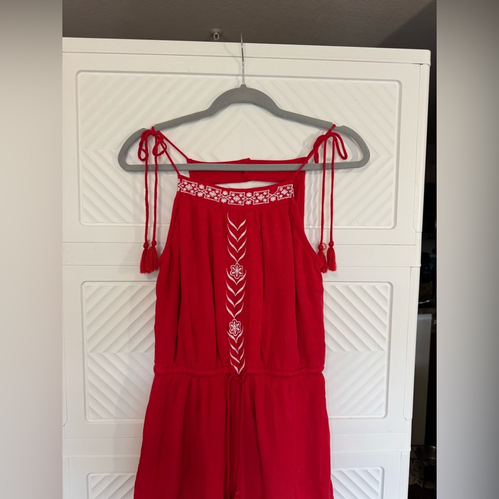 Blue Pair vacation romper. Fully lined.